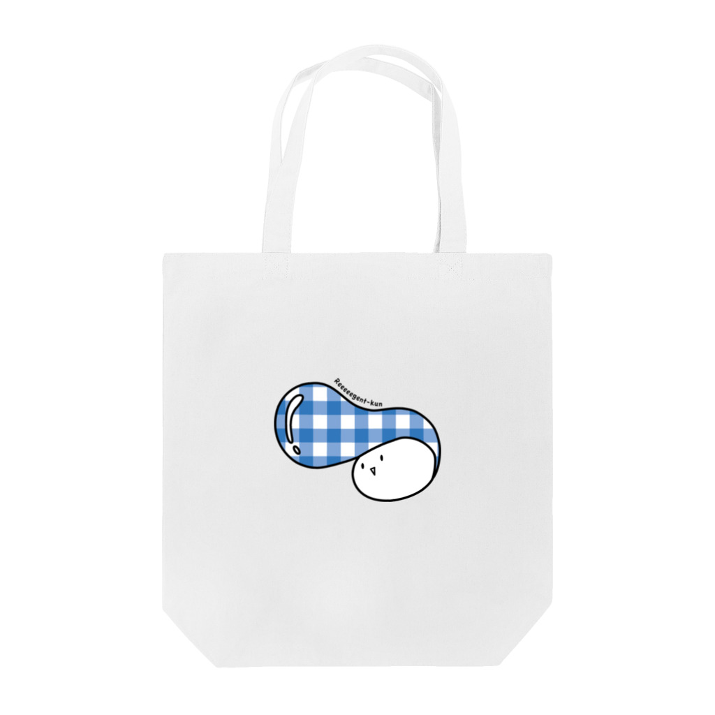 HiyokomameShoutenのReeeeegent-kun ギンガム青 Tote Bag