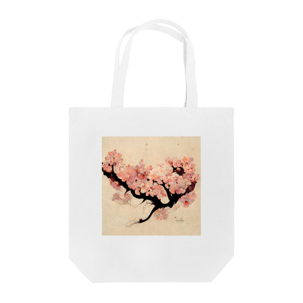 2024のAI「桜」トートバッグ（2） Tote Bag