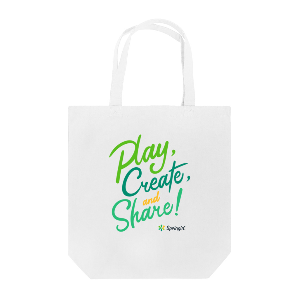 Springin’®オフィシャルショップのSpringin’ 「Play, Create, and Share!」 Tote Bag