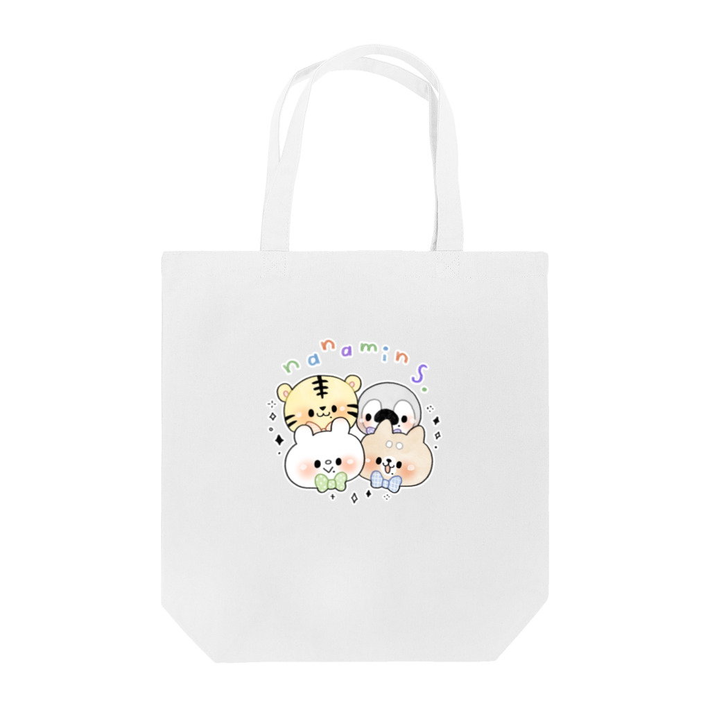 しろくまななみんのぎゅぎゅっと！ななみんず. Tote Bag