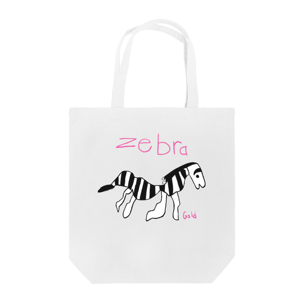 Red & Gold in USAの幸せのZebraくん Tote Bag