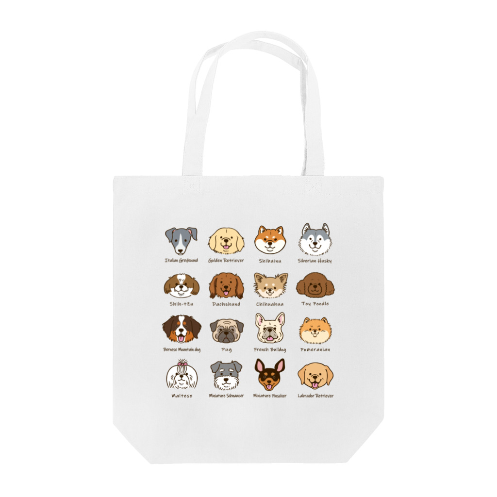 ひめとまい（沖縄・動物イラスト得意）のいー－－っぱいのワン！！ Tote Bag