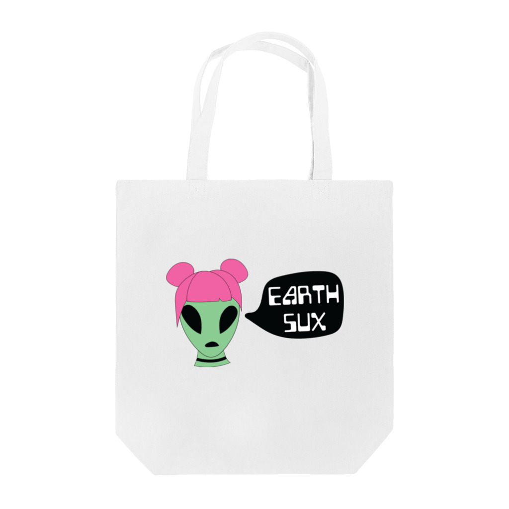 savmakesthingsのエイリアン Alien Girl Tote Bag