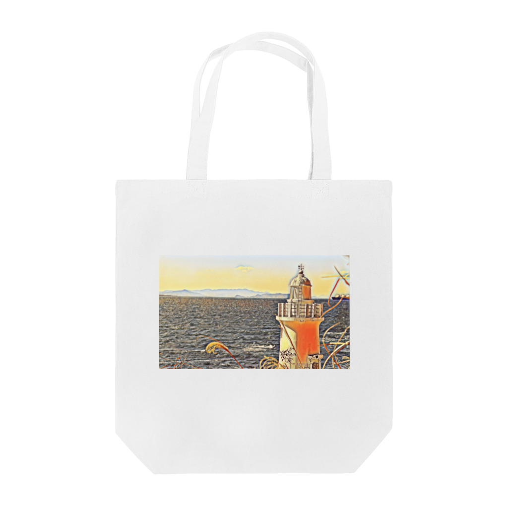 jun-hoshiの海を見守る灯台 トートバッグ