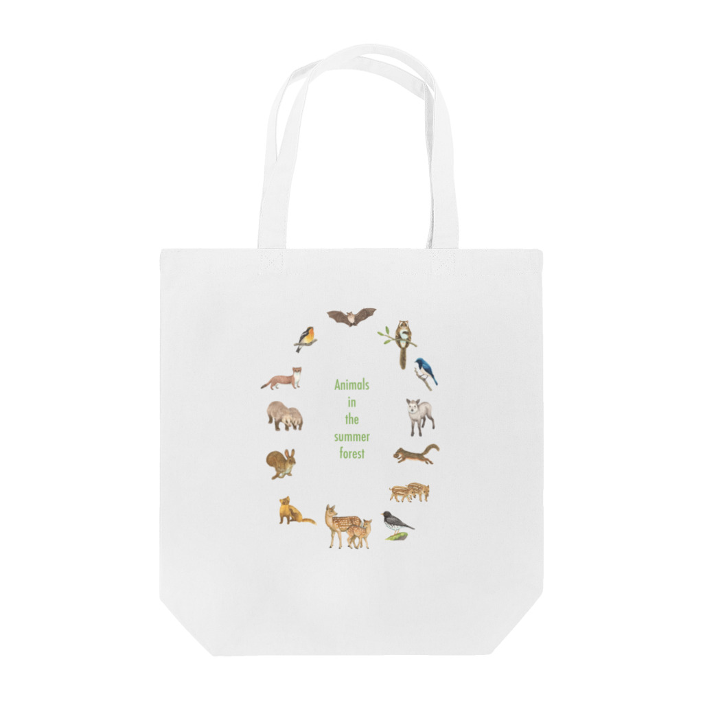 ちなきのこの夏の山の動物たち Tote Bag