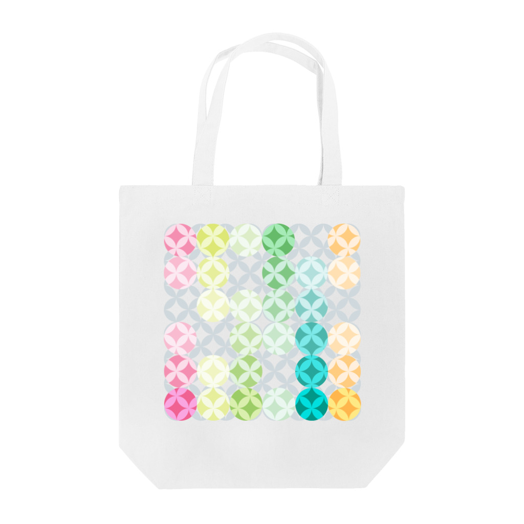 bonnylochの七宝繋ぎ@水玉模様_ライト Tote Bag