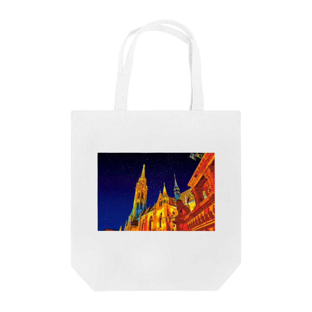 GALLERY misutawoのハンガリー 夜のマーチャーシュ聖堂 Tote Bag