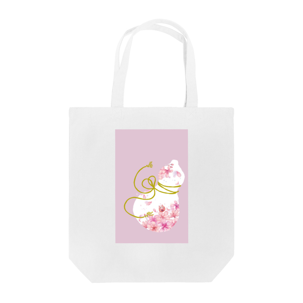 ミウラエツコの猫達磨瓢箪 Tote Bag