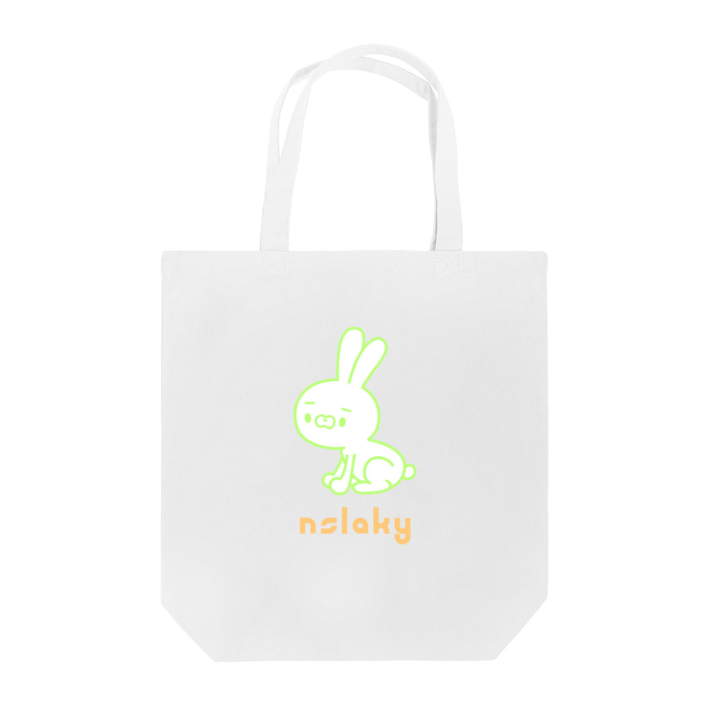 ［ n / k ］ONLINE_SHOPのおすわりシチョウサ(青肉) Tote Bag