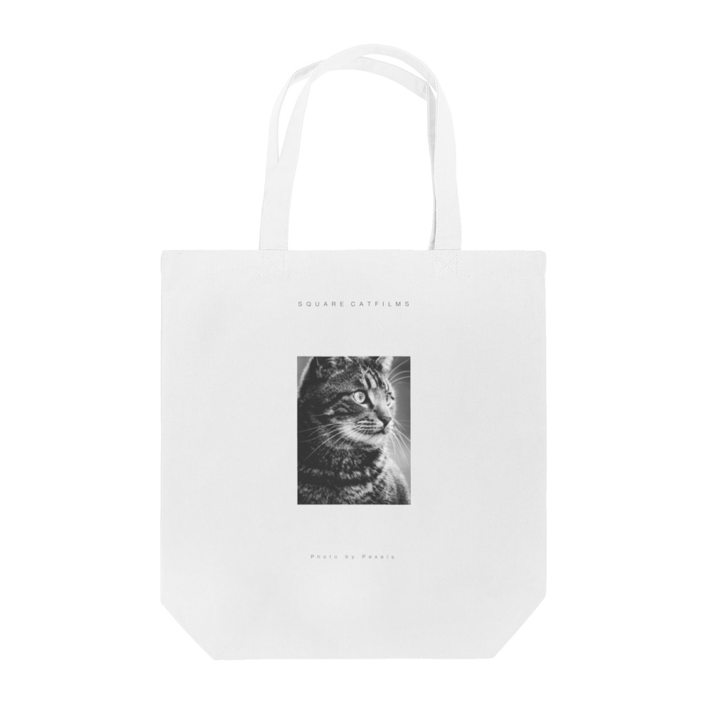 QUIETMILLS.COのSQUARE CATFILMS SERIES Pexels Tote Bag