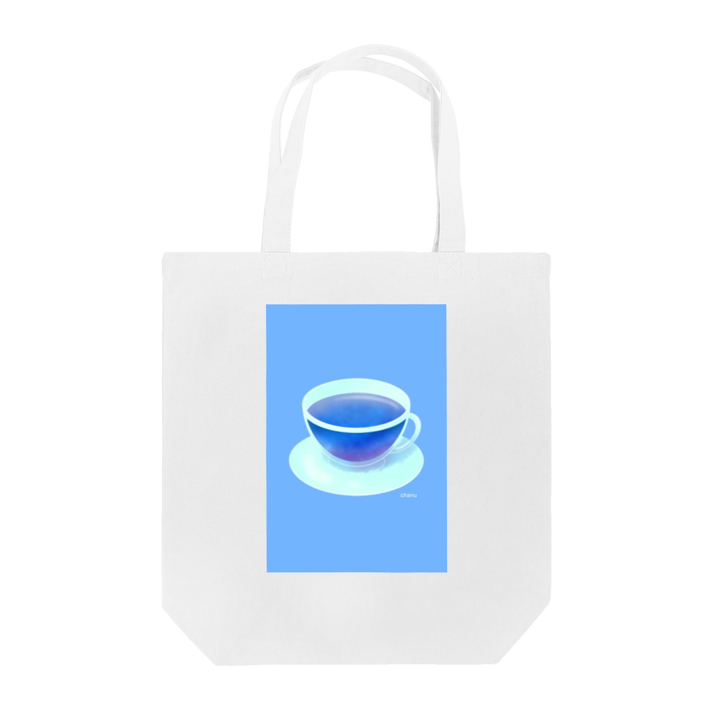 きのうの雑貨店の喫茶店の青い紅茶 トートバッグ