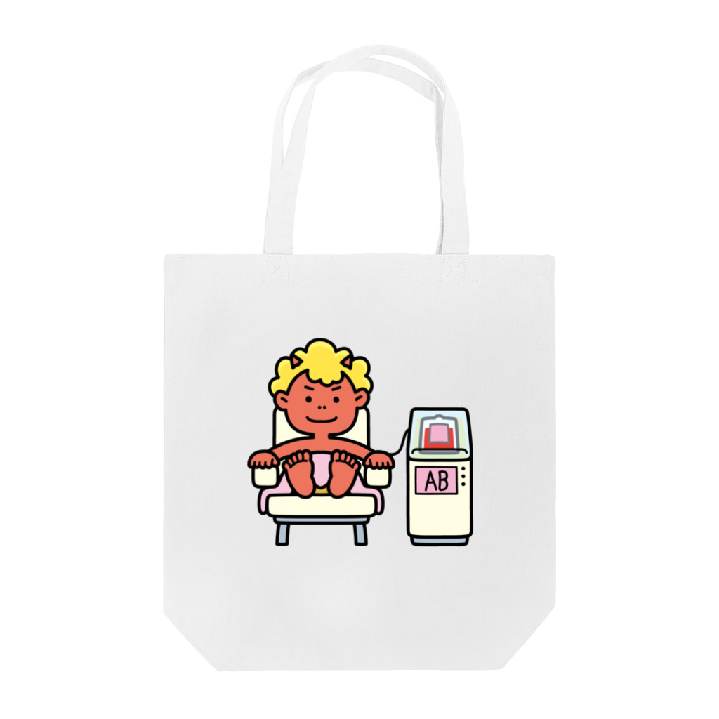 有限会社ケイデザインの献血好きなオニさん【AB型・400mL献血】 Tote Bag