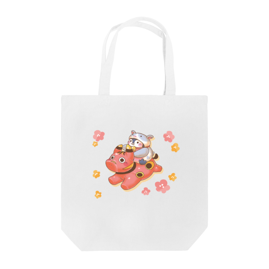 オムタマスタジオの赤べこ＆ペンギン Tote Bag