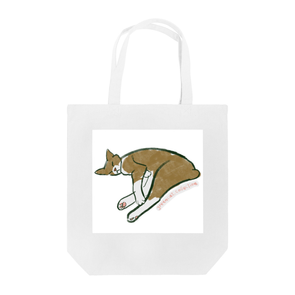 greencat_collectionのお昼寝ねこ Tote Bag