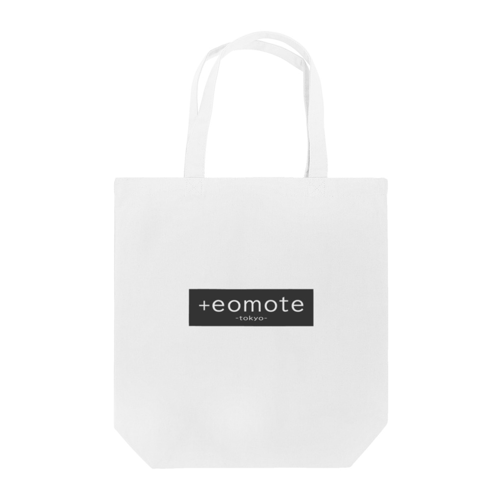 eomoteのeomoteのシンプルなロゴ（背景文字）が入ったトートバッグ（白） Tote Bag