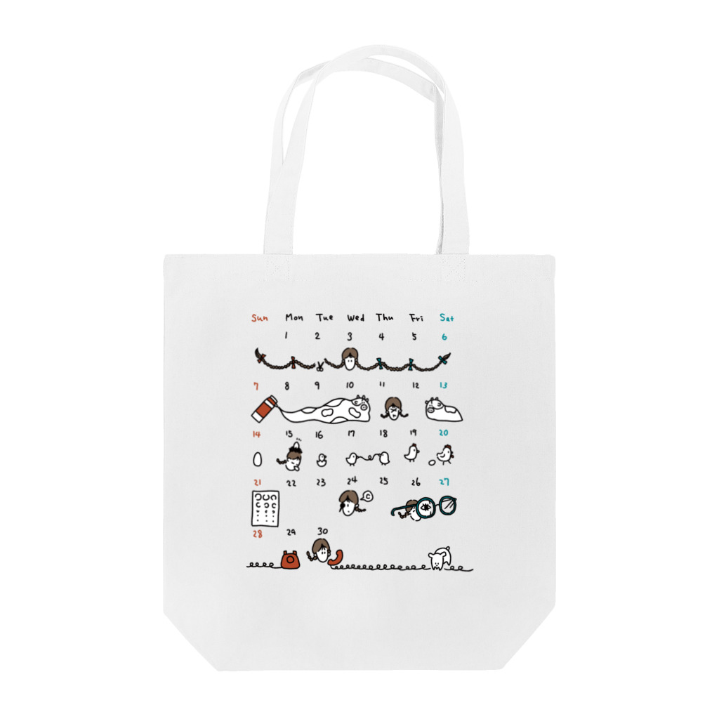 TSUKIMEKURIのカレンダーガール Tote Bag