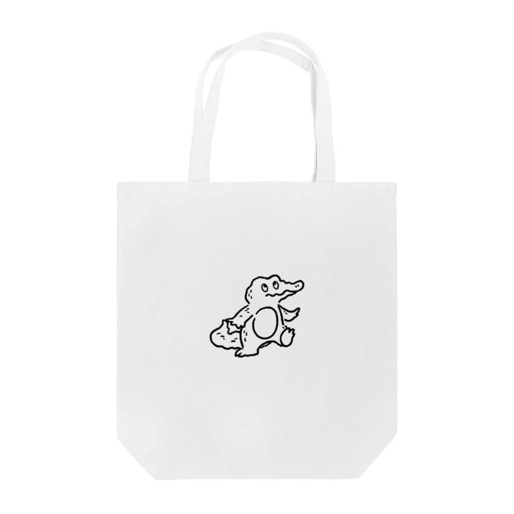 chocochachaのワニ（黒） Tote Bag