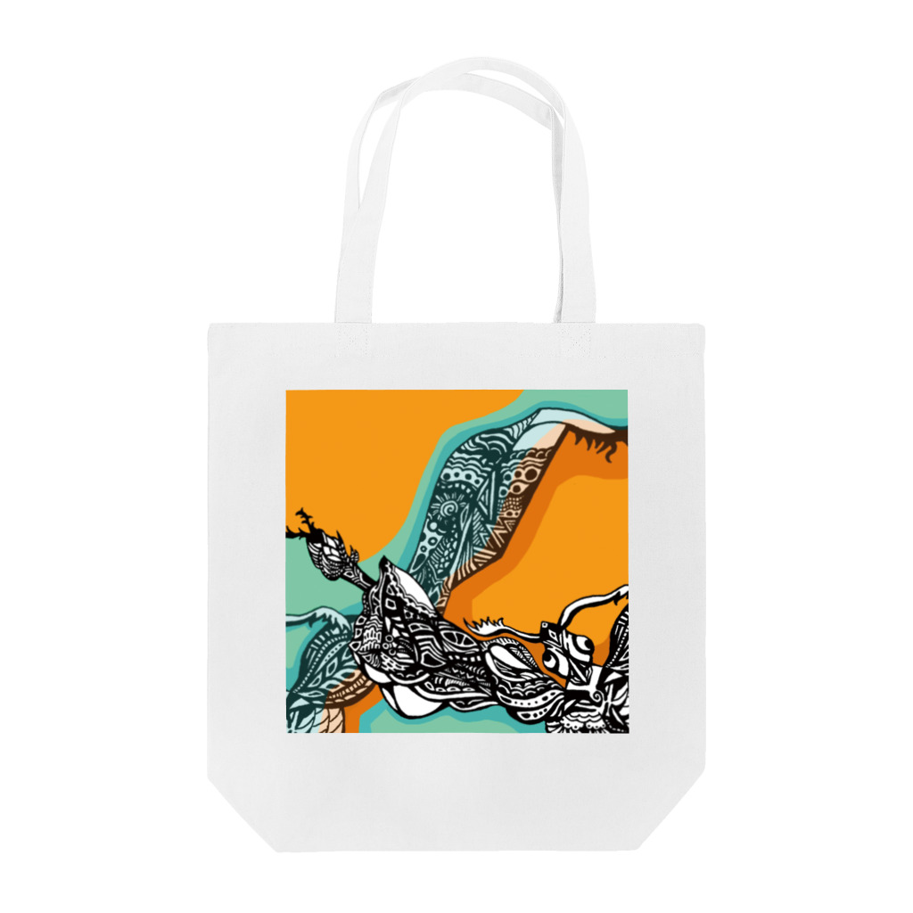 カマキリアートのオレンジカマキリ Tote Bag