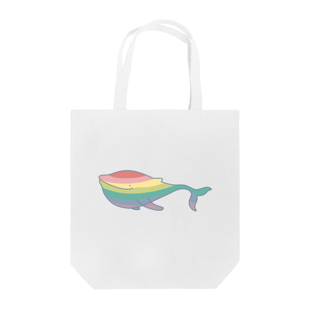 studiohapunaのRAINBOW WHALE トートバッグ