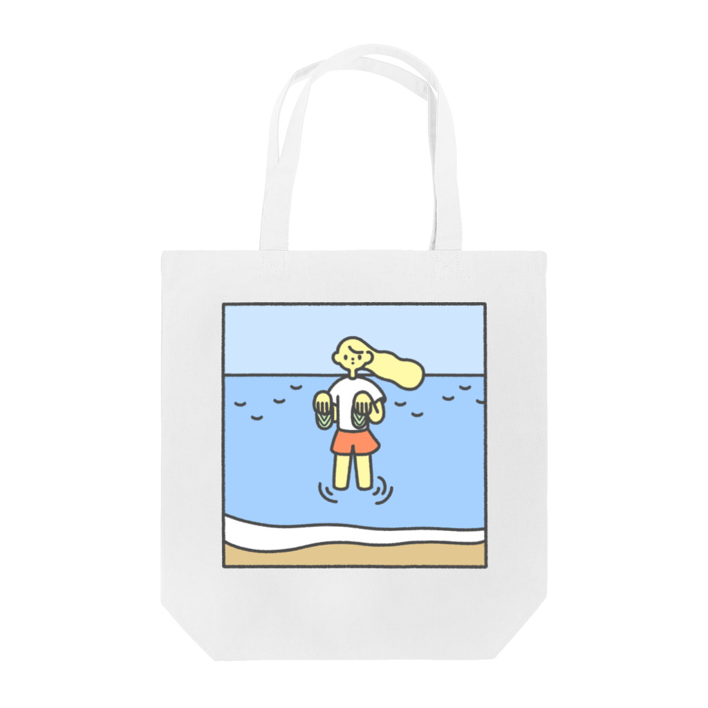 野花の𝙂𝙞𝙧𝙡 𝙞𝙣 𝙩𝙝𝙚 𝙎𝙚𝙖 Tote Bag