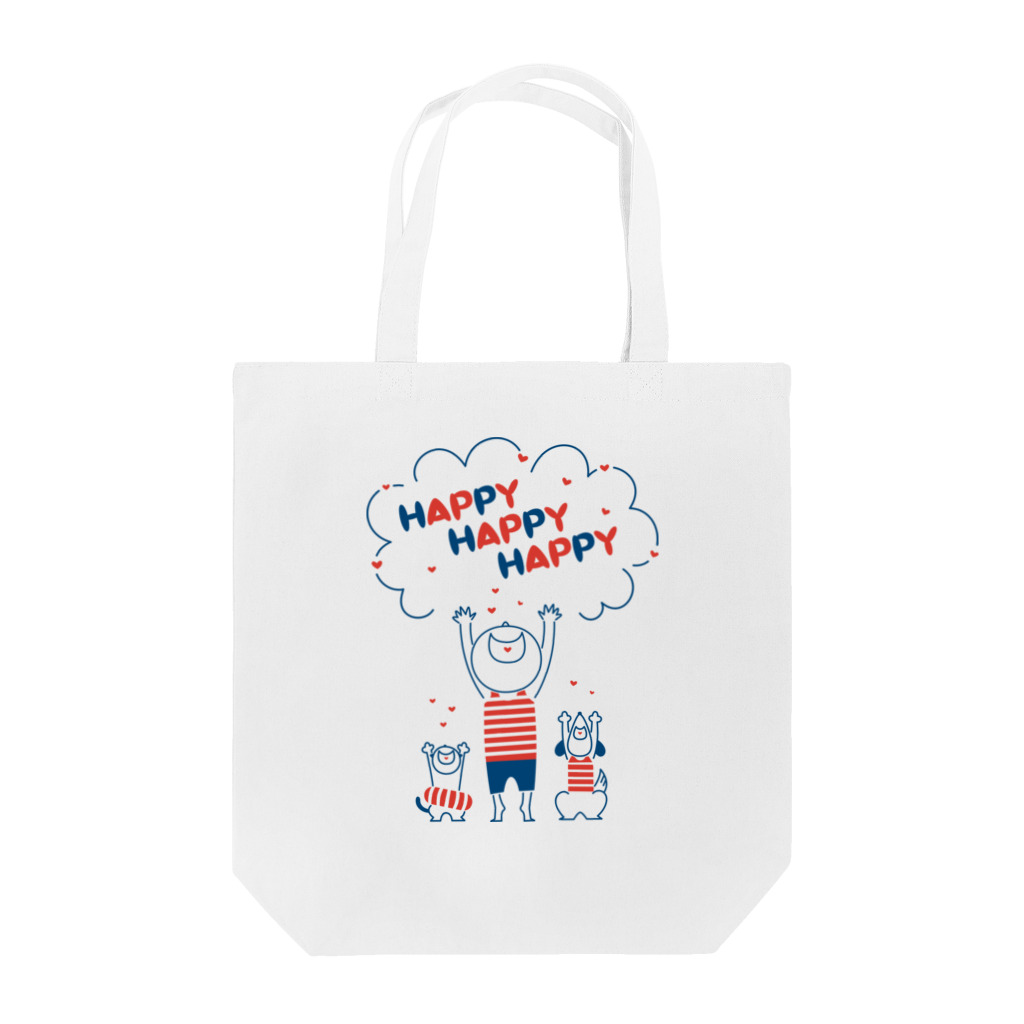 8anna storeのHAPPY HAPPY HAPPY！上を向いて笑おう！夏バージョン Tote Bag