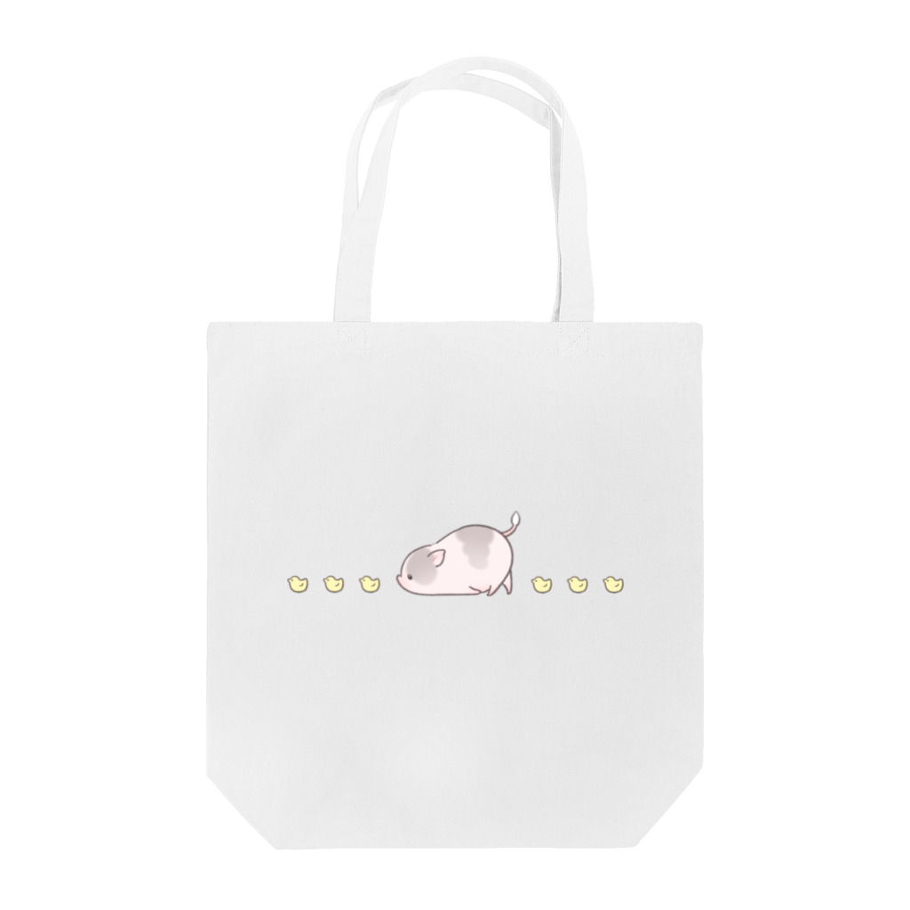 しらたまちゃんSHOPu〜🐽のヒヨコとしらたまちゃん Tote Bag