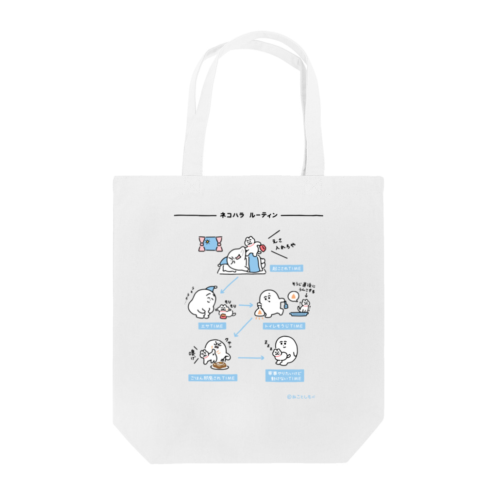 ねことしもべのネコハラルーティン表（おもてプリント） Tote Bag