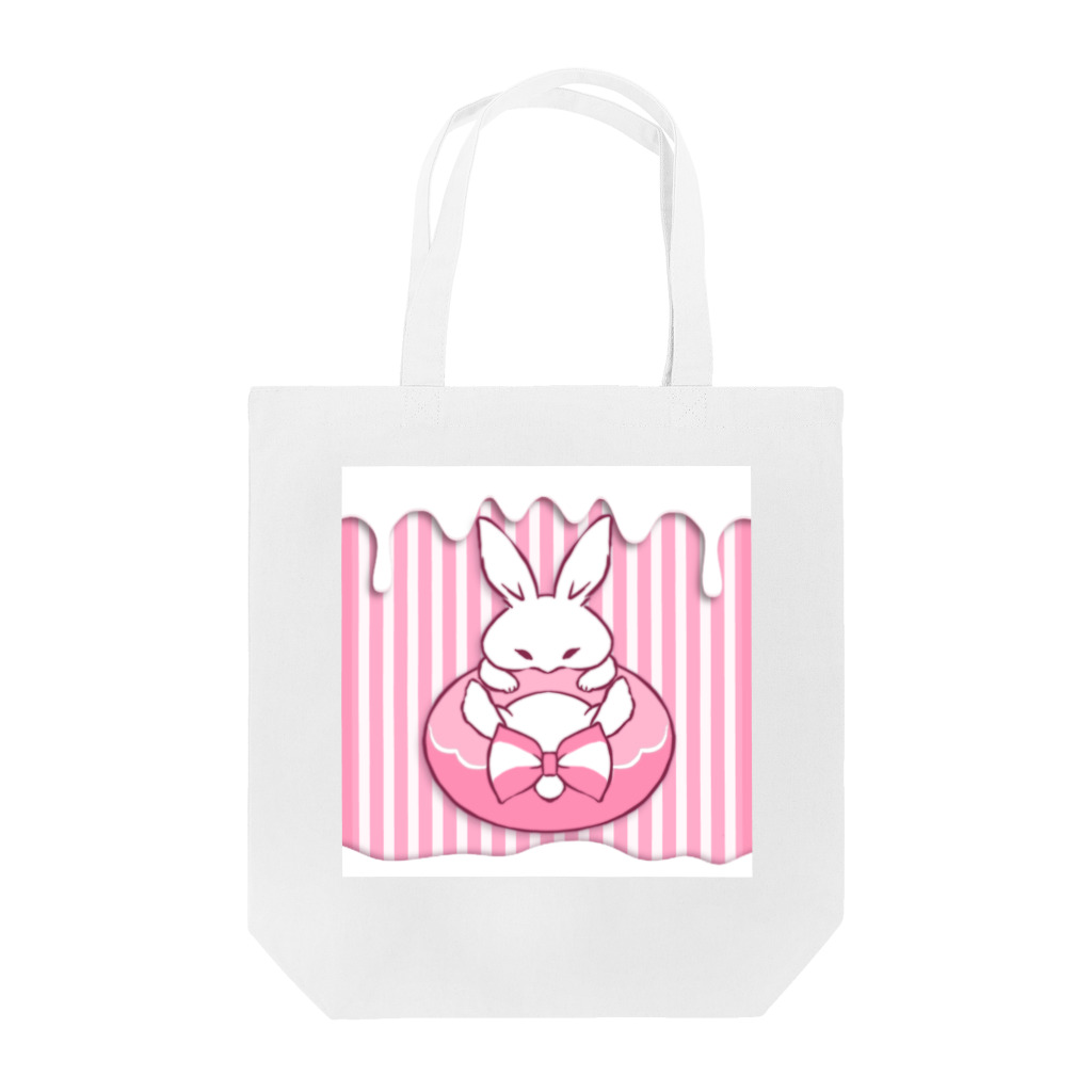 ぽいどのゆめかわroomのどーなつあにまる【うさぎ】ロゴ無し Tote Bag