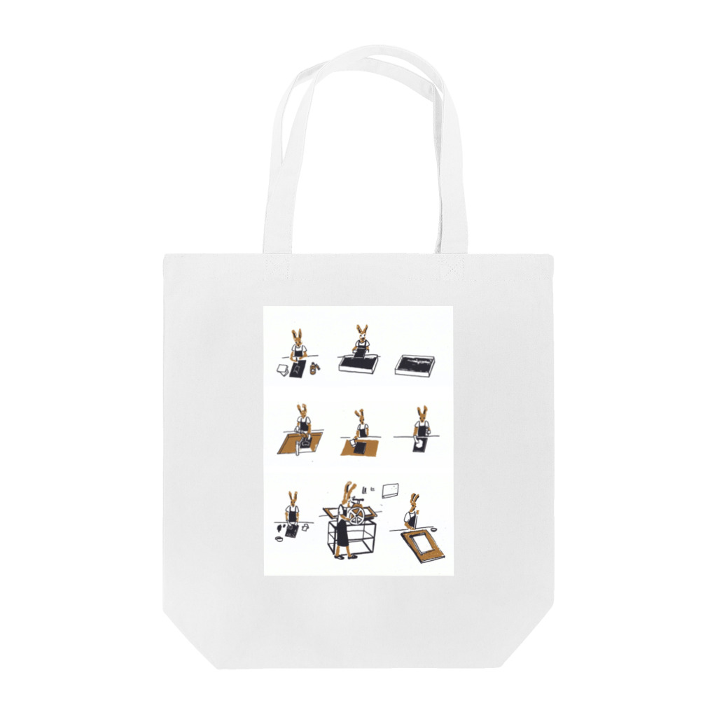 IIJIMA MARIKOの銅版画家のうさぎ Tote Bag