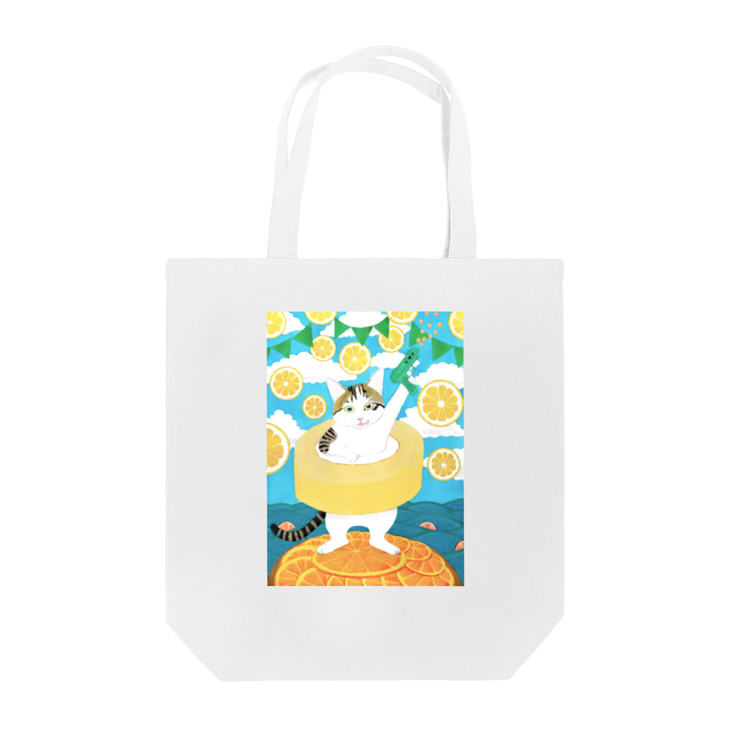 てづきゃっとのロールケーキにゃんこ Tote Bag