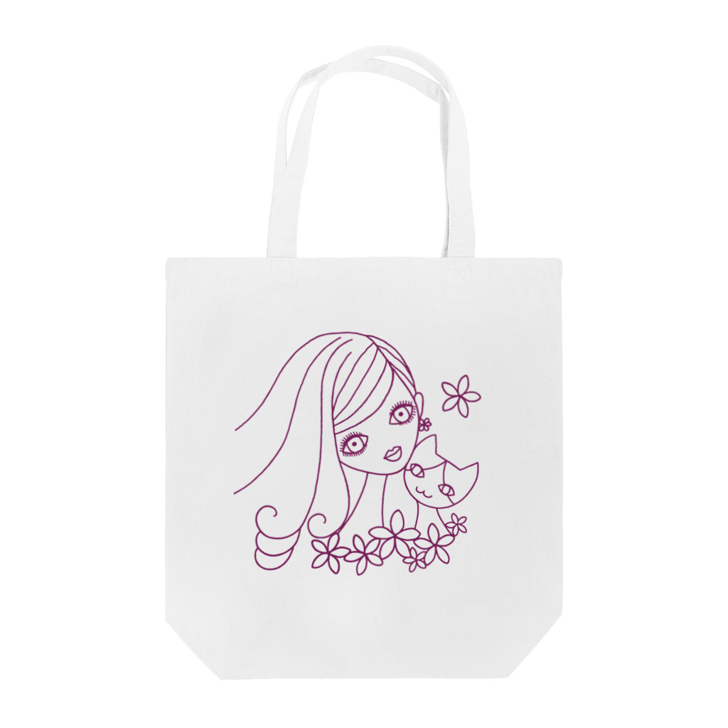 neko*neko*の猫と女の子 2 Tote Bag