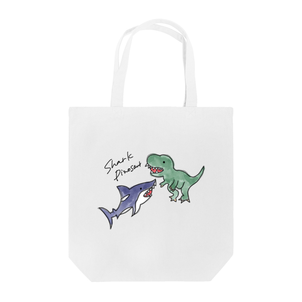 サメと恐竜展のサメVS恐竜 Tote Bag