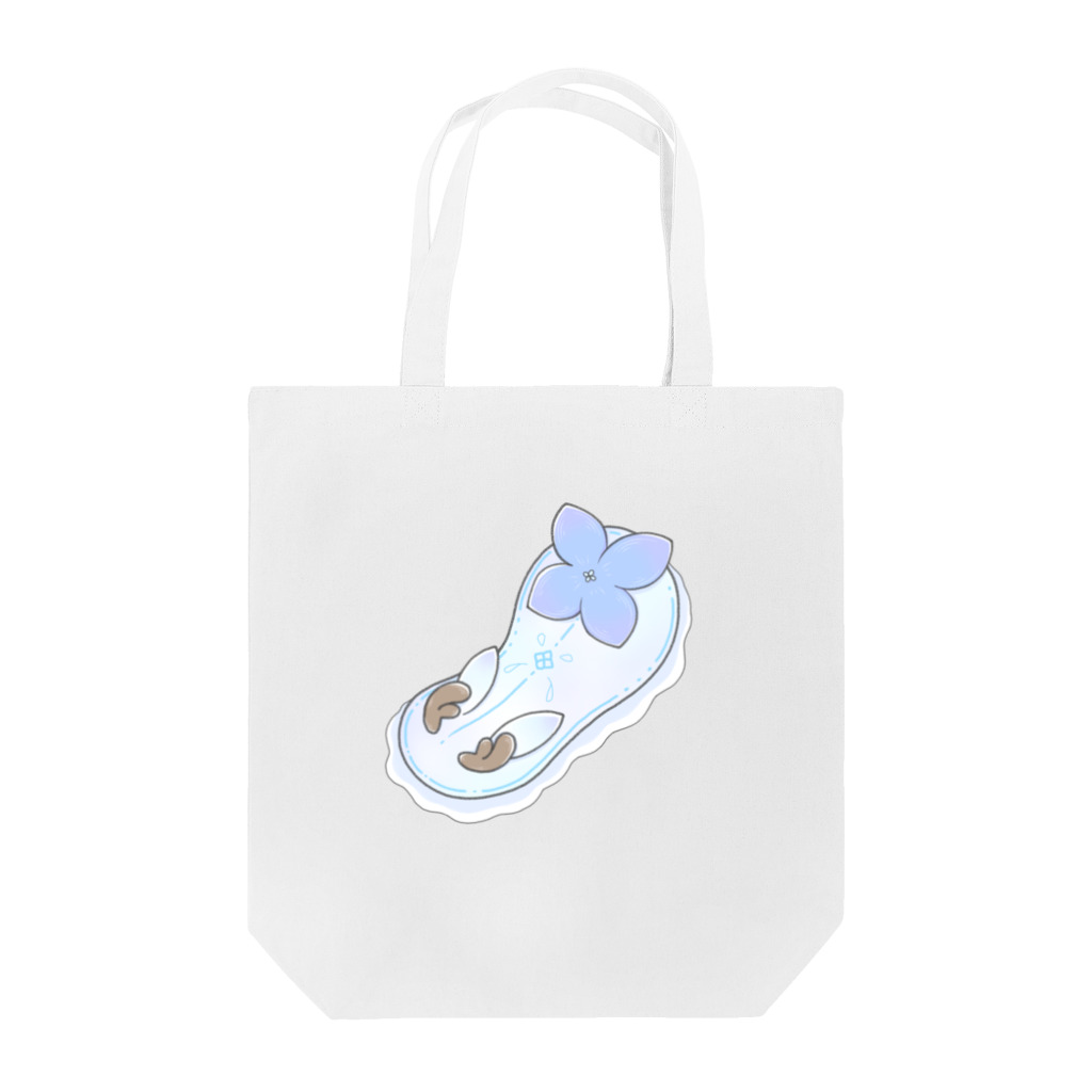 Jackalope Houseのツノアリウサギアジサイモドキウミウシ 青色ver. Tote Bag