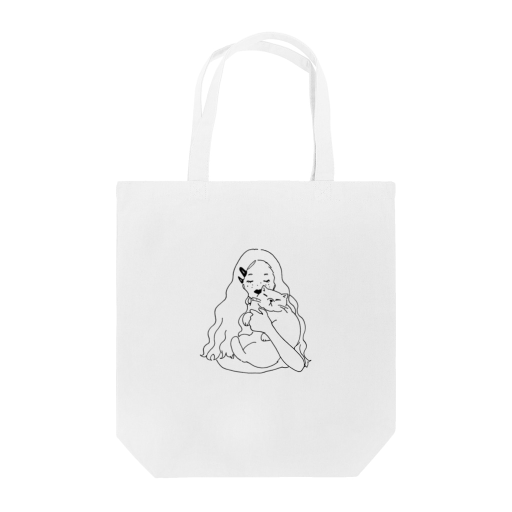 アツミのネコと女の子 Tote Bag