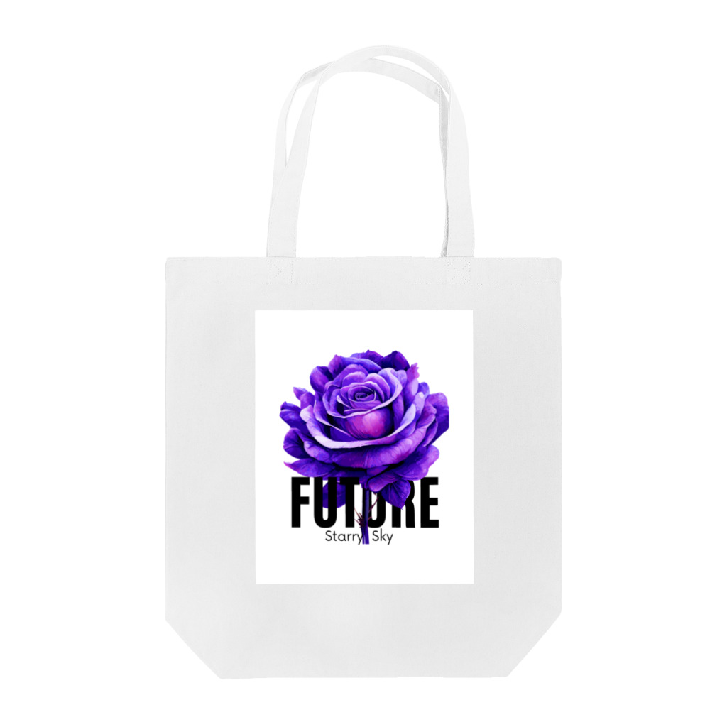 Future Starry Skyの紫色の薔薇 Tote Bag