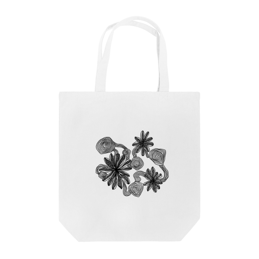 puqpuq Waveformのpuqpuq flower Tote Bag