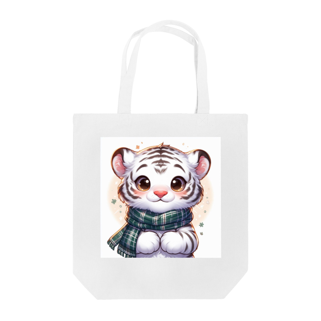 あにまるずのほわいとたいがー Tote Bag