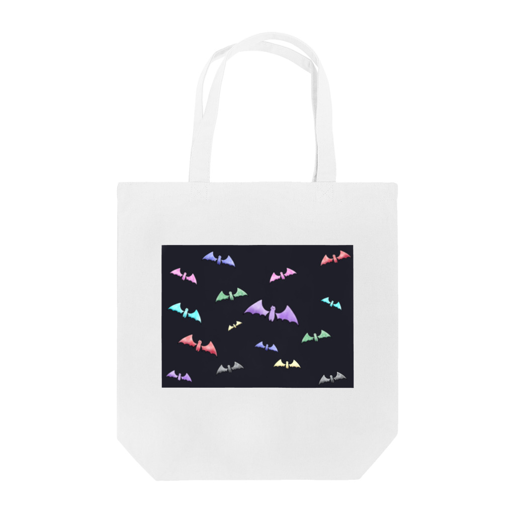 🦇水月黒羽ᙅ⩬のコウモリくん大集合（黒） Tote Bag