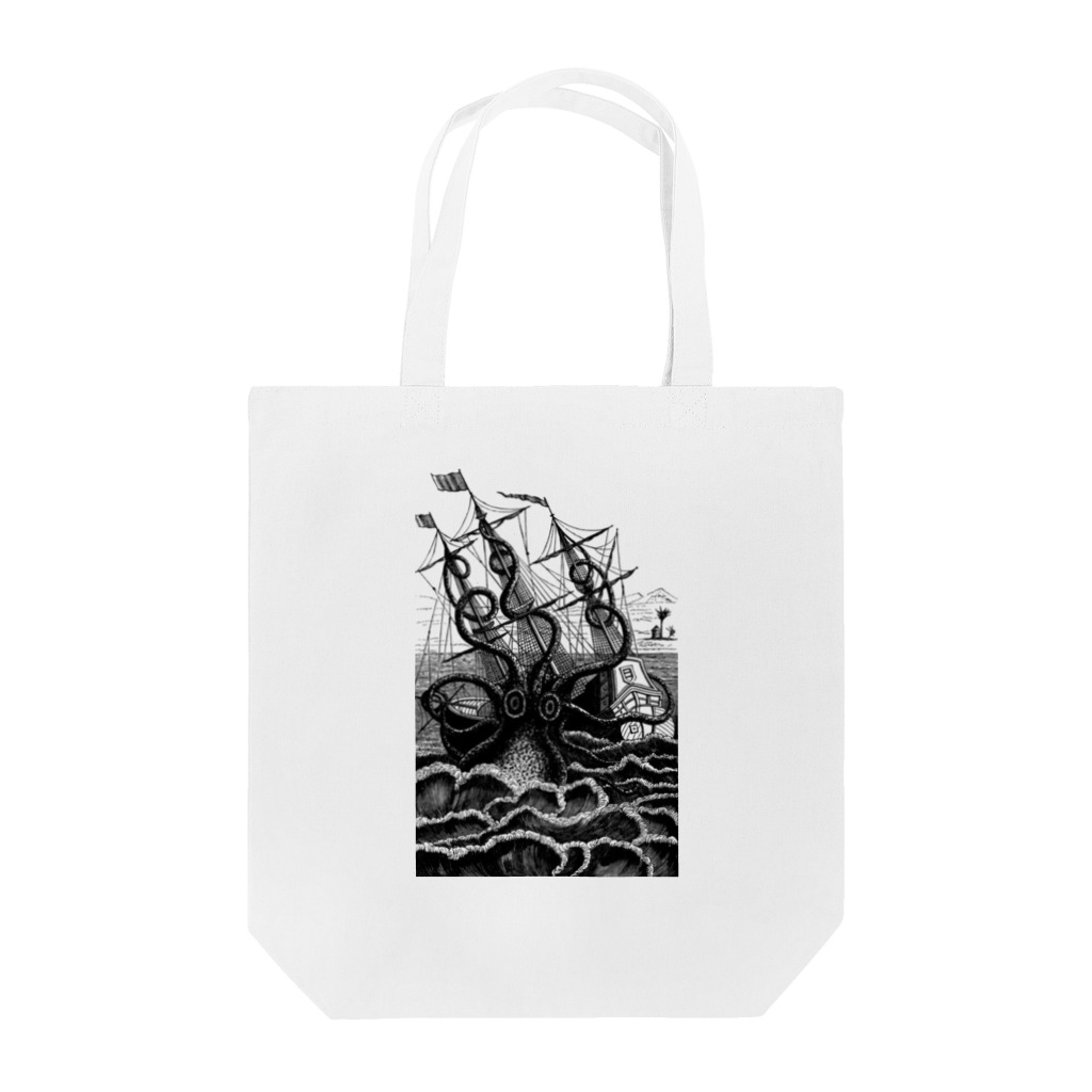 Saza-nami Antique designの海の怪物、クラーケン！！ Tote Bag