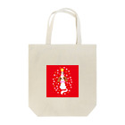 coronaaatのキャバリアクリスマス（赤） トートバッグ