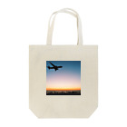 froschmann_の飛行機と Tote Bag