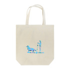 AtelierBoopのSUPDog ボーダーコリー　ブルー Tote Bag