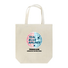 Teal Blue CoffeeのTEAL BLUE AIRLINES Tote Bag