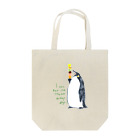 Tomomi Fujiiのずんぐり屋のペンギンとアイス Tote Bag