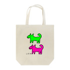 柴犬しばわんこhana873のしばいぬさんたち(ピンクと黄緑)柴犬さんたち Tote Bag