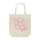 はっちゃんのおばけのブクボー　「口笛フラワー」ピンク Tote Bag