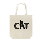 ちょこれーときゃっとの黒猫カカオたんの猫文字小物「CAT」 トートバッグ