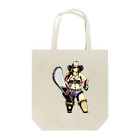 illust_designs_labのアメリカンコミック（アメコミ）風 セクシーなチェーンソーを持ったカウガール Tote Bag