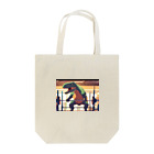 yo_yo_0903の筋トレをする恐竜 Tote Bag