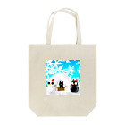 くろねこさんのくろねこさんと雪だるま Tote Bag